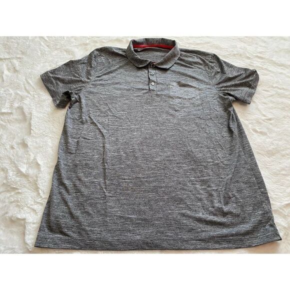 Calvin Klein Mens XL Polo Shirt Gray Short Sleeve - Picture 2 of 12